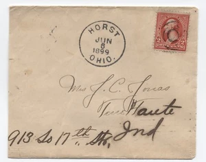 1899 Horst Ohio cover Cuyahoga Cty DPO 1896-1900! [3489.3] - Picture 1 of 3