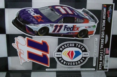 DENNY HAMLIN #11 FEDEX 2003 NASCAR RACIN PAQUETE DE 3 CALCOMANÍAS WINCRAFT 5X7 HOJA ADHESIVA Foto 1 de 2