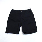 Lee Shorts Womens 12 32 Waist Regular Fit Chino Black Faux Pockets