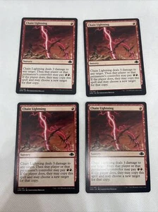 MTG 4x Chain Lightning Dominaria Remastered LP Regular FREE SHIPPING - Picture 1 of 2