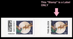 US CVP111 CVPT27 St Nick Kiosk ATM F Not Valid horz pair MNH 2021 - Picture 1 of 1