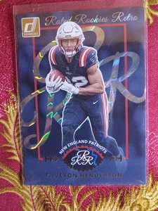 TreVeyon Henderson 2025 Donruss Rated Rookies Retro #20 New England Patriots - Picture 1 of 1