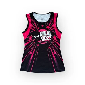 NINJA KIDZ TV YouTubers Black + Pink Tank Top Shirt Size CHILD LARGE tumbling - Picture 1 of 7