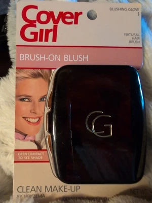 Vintage Cover Girl Clean Makeup Brush-On Blush Noxzema BLUSHING GLOW 1 NOS - Image 1 of 3