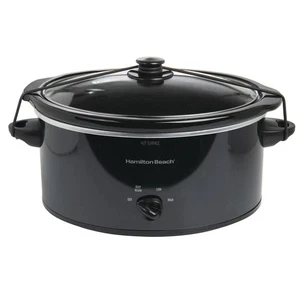Hamilton Beach Portable 5-Quart Slow Cooker With Lid Latch Strap - Picture 1 of 5