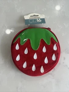 Vtg Corduroy Strawberry Compact Disc CD Wallet NOS Rare! Soundgear - Picture 1 of 8