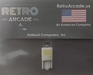 RetroArcade.us, Arcade Game LED Lamp for Illuminated Pushbuttons (Yellow) 12v DC - Picture 1 of 1