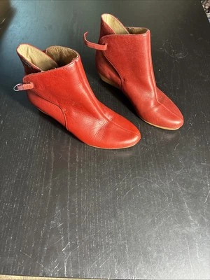 Women’s Red Leather Camper Brand Booties Size 37. All Leather Construction. - image 1 of 4