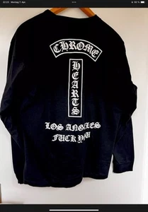 CHROME HEARTS SHIRT XL Los Angeles ❤️FUCK YOU ❤️🔥VINTAGE 2008 🔥black tshirt - Imagen 1 de 5