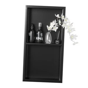 Nicchia doccia in acciaio inox, 24" x 24" x 12" x 24" x 4" nicchia verticale a due livelli - Foto 1 di 7
