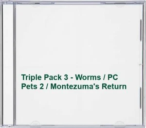 Triple Pack 3 - Worms / PC Pets 2 / Montezuma's Return - Game 1EVG The Cheap - Picture 1 of 2