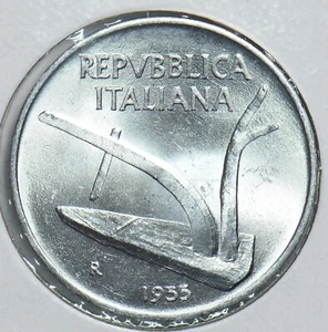Italy 1955 10 Lire 298808 combine shipping - Picture 1 of 2