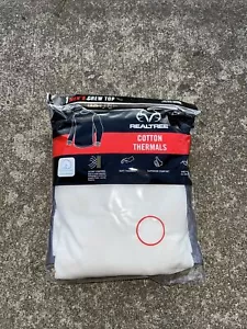 Realtree Men's Cotton Thermal Crew Top*Size XL*Color Naturl*Brand New Sealed* - Picture 1 of 3