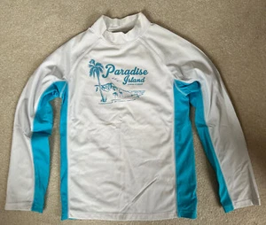 Janie And Jack Swim Rash Guard long Sleeve Shirt Paradise Island Boys 10 - Picture 1 of 8