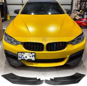REAL Carbon Front Bumper Lip Splitters Fins for BMW F32 F33 F36 M Sport 2014-17 - Bild 1 von 13