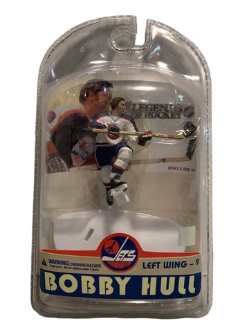 Bobby Hull Action Figure Toy, NHL Legends Hockey, Winnipeg Jets, collectible Cover