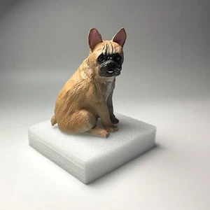 Statuina Francese Bulldog Resina Cane Rosso Tan Seduto Francese Giappone Nuova - Foto 1 di 9