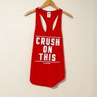 Pink Victoria's Secret Racerback Tank Top Red "Crush On This" Women’s Large