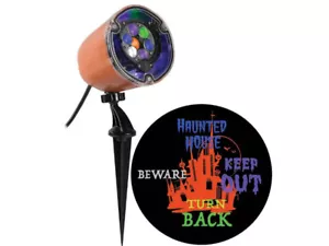 Lightshow Projection Whirl Haunted House Halloween Beware Keep Out Lighting LED - Picture 1 of 1