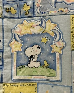 Vintage Snoopy Woodstock Sweet Dreams Stars & Moon Babydecke Bettdecke Steppdecke - Bild 1 von 5