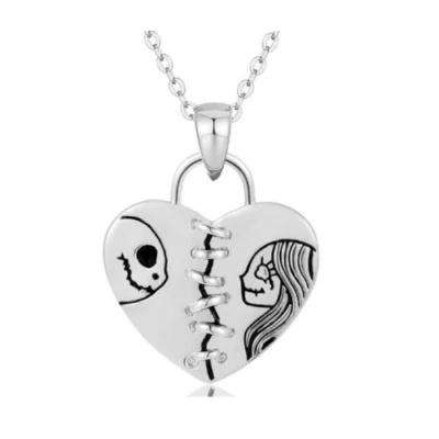 Collar corazón puntiagudo The Nightmare Before Christmas Jack Skellington & Sally