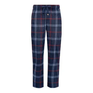 Fruit of The Loom Men's Navy Plaid Fleece Lounge Sleepwear Pajama Pants: 2XL - Picture 1 of 6