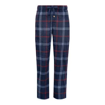 Pantalones de pijama Fruit of The Loom para hombre azul marino a cuadros polar ropa para dormir salón: 2XL Foto 1 de 4