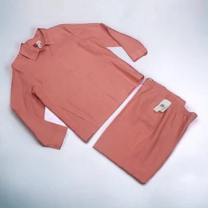 JM Collection By Jennifer Modre Blouse & Pants, Size 14 100% LINEN, Coral Color  - Picture 1 of 24