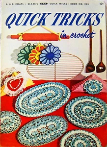 1952 J&P Coats & Clark's Quick Tricks in Crochet, #293 Pattern Book - Ships Free - Picture 1 of 2