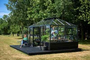 Gewächshaus Juliana Grand Oase 13m² Mauer anthr. 3mm Sicherheitsglas - Bild 1 von 9