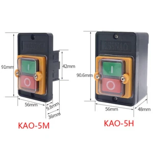 Motor Push Button Drill Switch Machine WaterProof ON/OFF for 10A 380V KAO-5H/5M - Picture 1 of 8