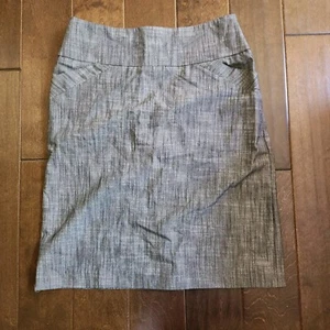 Larry Levine Stretch Women's Gray Heathered Pencil Skirt - Size 6 - Picture 1 of 9