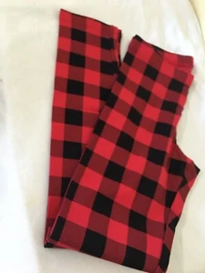 New Old Navy Girls Red Plaid Leggings Built in tough U pick - Picture 1 of 4