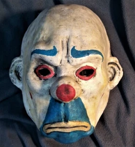 CLOWN latex MASK JOKER Bank Robber Dark Knight Halloween Prop DISFRAZ Batman ART - Picture 1 of 24