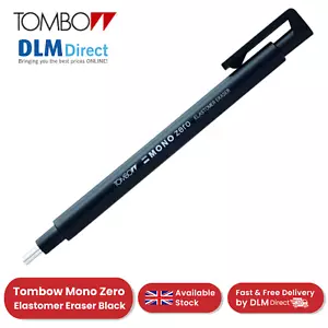 Tombow Mono Zero Elastomer Eraser 2.3mm Round Tip - Black Precision Erasing - Foto 1 di 14