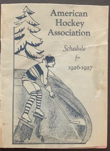 1926 / 1927 American Hockey Association Schedule Book AHA NHL HOF Vintage - Picture 1 of 4