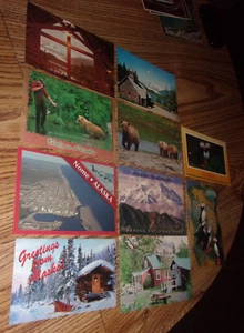 LOT OF ( 10 ) VINTAGE ALASKA POSTCARDS / UNBENUTZT, UNPOSTED, BLANKO - Bild 1 von 4