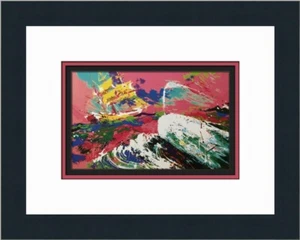Leroy Neiman Moby Dick Angriff auf den Pequod individuell gerahmter Druck - Bild 1 von 2