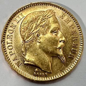 1862-A France 20 Francs Napoleon III Gold Bullion Coin - Picture 1 of 5