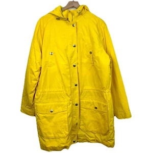 Polo Ralph Lauren Quilted Coat Jacket Men's Size 2X Yellow Fireman Raincoat Hood - Picture 1 of 8