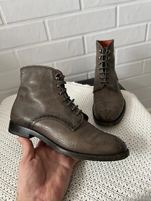 Botas para mujer Santoni de cuero gris talla 38 Foto 1 de 4