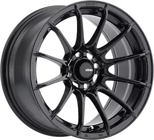 15x8 +25 Konig Dial In 4x100 Gloss Black Wheels (Set of 4) - Picture 1 of 2