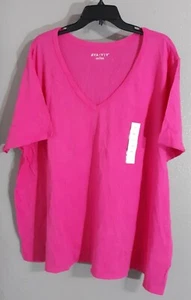 New-Woman’s Ava & Viv Short Sleeve Pullover Pink Tunic Top. Sz 4x - Picture 1 of 9