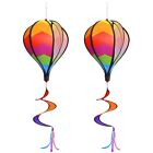 Vibrant Rainbow Air Balloon Wind Spinner 3D Geometric Windmill Twister