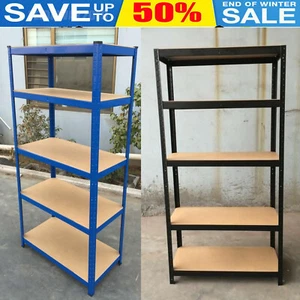 Heavy Duty Shelf Garage Steel Metal Storage 5 Level Adjustable Shelves Racking - Picture 1 of 24