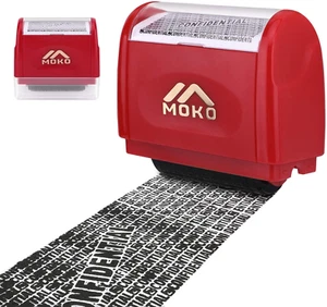 Identity Theft Protection Stamp Roller, Refillable Self Inking Wide Roller Secur - Picture 1 of 7