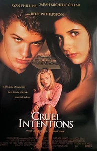 AFFICHE DE FILM DOUBLE FACE ORIGINALE 1999 ROULÉE 40"x27 CRUEL INTENTIONS ÉTAT NEUF - Photo 1/1
