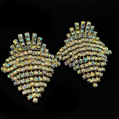 Clips para zapatos vintage Aurora estrás tono dorado brillantes coronas arqueadas Foto 1 de 4