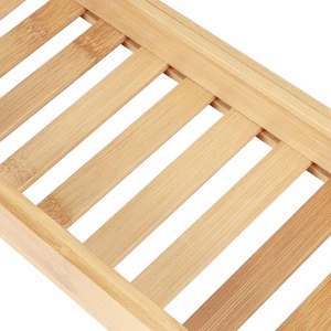 Multifunctional Bamboo Bathtub Tray Rack Wine Book Storage Shelf Shower Org LS - Picture 1 of 15