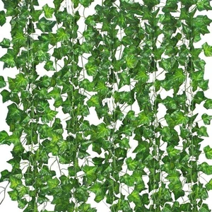 Confezione da 12 Viti Finte per Decorazione Camera Ghirlanda di Edera Artificiale 84FT VITI, Verde - Foto 1 di 9